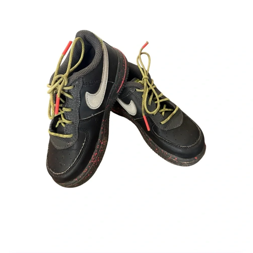 Nike Air Force 1 Black Asparagus Toddlers Shoe Size 9C